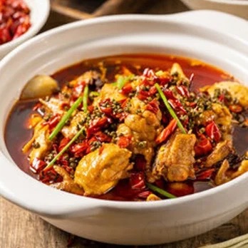 Hunan Style Skillet Pork Intestines with Chicken Dry pot干锅肥肠鸡